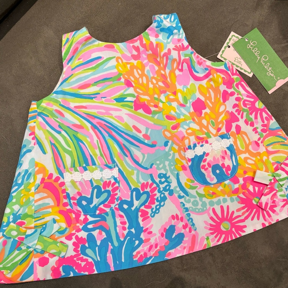 Authentic Lily Pulitzer Baby (3-6 months) shift dress in Lovers Coral